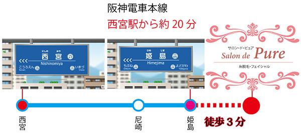 サロン・ド・ピュア路線図